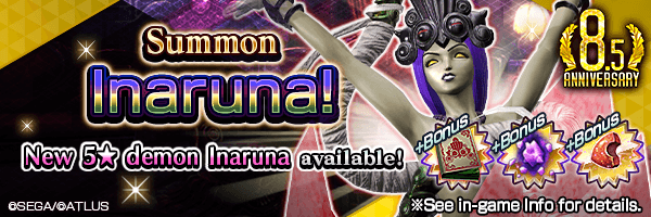 Summon the new 5★ demon Inaruna! Inaruna Summons Incoming!