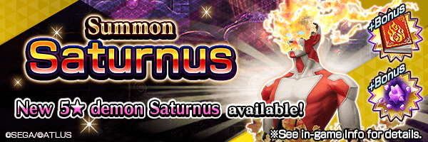 Summon the new 5★ demon Saturnus! Saturnus Summons Incoming!