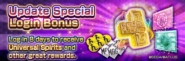 Get Universal Spirit 5★ items! Update Special Login Bonus Incoming!