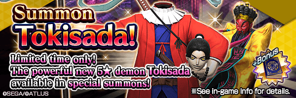 Golden Lockdown: New 5★ demon Incoming! Summon Tokisada and use its SP Effect for the new Aura Gate SP event! 