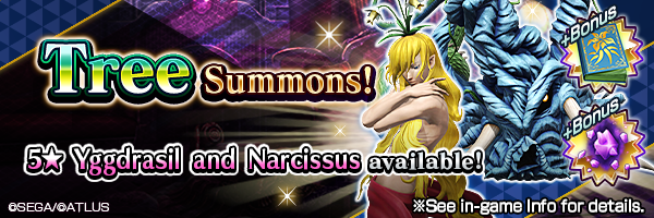 A chance to summon 5★Yggdrasil and Narcissus! Tree Summons Incoming!