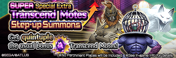 Transcend Motes x5! SUPER Special Extra Transcend Motes Step-up Summons Incoming!