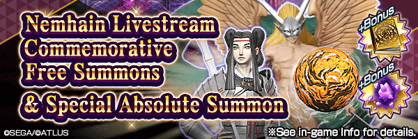 Summon up to 100 times for FREE! 