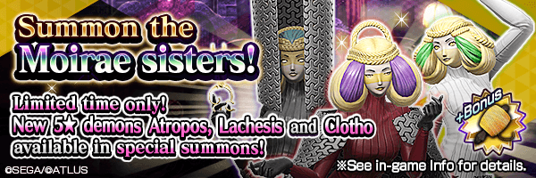 Summon the new 5★ demons the Moirae sisters!