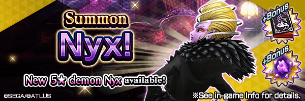 Summon the new 5★ demon Nyx! Nyx Summons Incoming!
