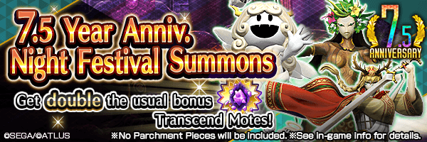 [7.5 Year Anniv.] Summon Rare Demons! 7.5 Year Anniv. Night Festival Summons Incoming!