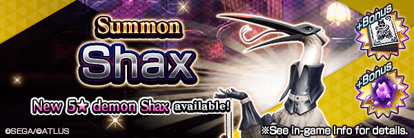 Summon the new 5★ demon Shax! Shax Summons Incoming!