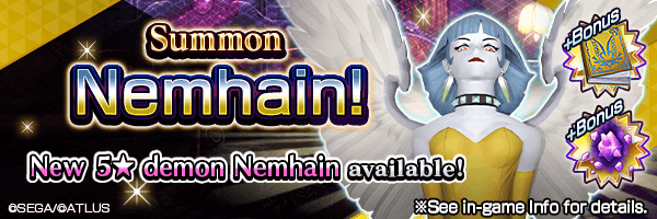 Summon the new 5★ demon Nemhain! Nemhain Summons Incoming!