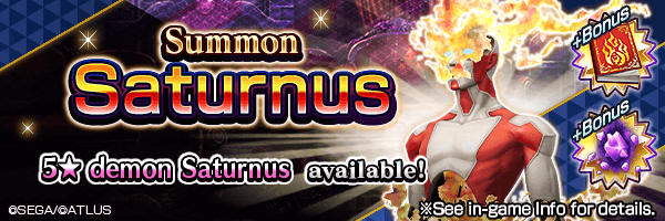 A chance to Summon 5★ demon Saturnus Summons Incoming!
