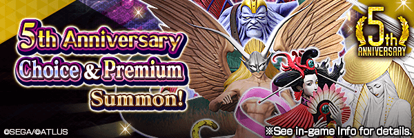 [5th Anniv.] Special Summon with Rare Demons Only! 5th Anniv. Choice & Premium Summons!