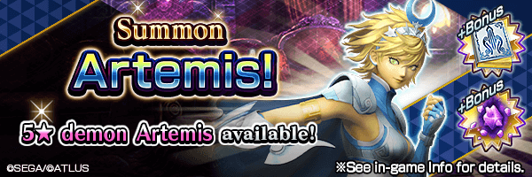 A chance to Summon 5★ demon Artemis Summons Incoming!