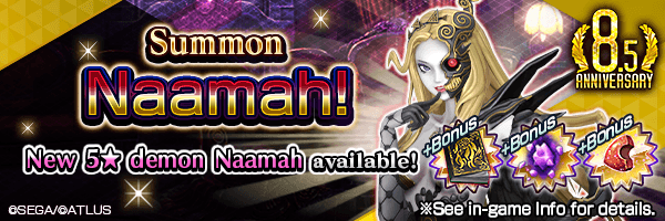 [7/21 18:00 Update]Summon the new 5★ demon Naamah! Naamah Summons Incoming!