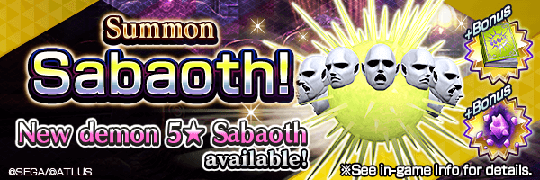 Summon the new 5★ demon Sabaoth!