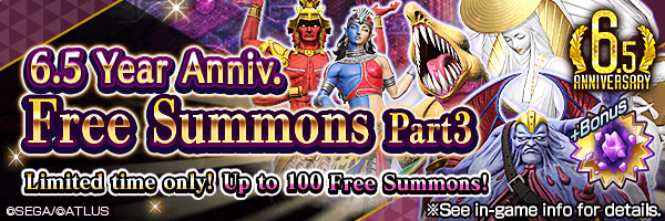 Summon up to 100 times for FREE! 