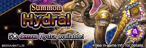  [2/4 at 21:30 PST Update] A chance to Summon 5★ demon Hydra Summons Incoming!