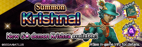  Summon the new 5★ demons Deity Krishna in Krishna Summons!