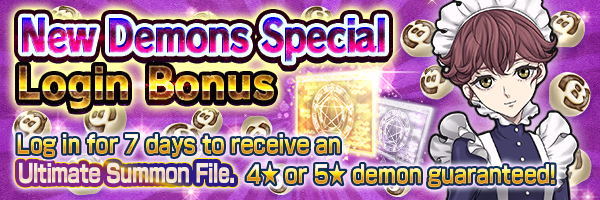 New Demons Special Login Bonus!